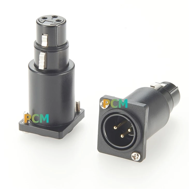 3Pin XLR Male to Female Panel Mount Adapter factory