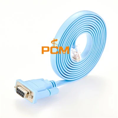 RJ45 han til DB9 hun Cisco Rollover-konsolkabel 72-3383-01