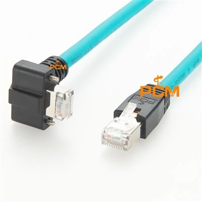 Ned vinklet RJ45 Gige Vision Camera Cable